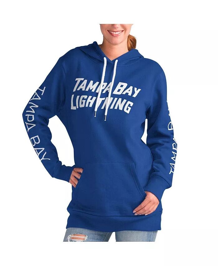 

Женский синий пуловер с капюшоном Tampa Bay Lightning Overtime G-Iii 4Her By Carl Banks, синий