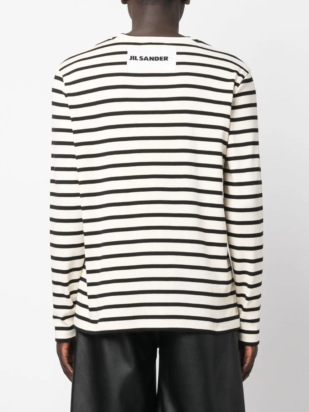 Полосатая толстовка с длинными рукавами JIL SANDER, нейтральный — фото 4