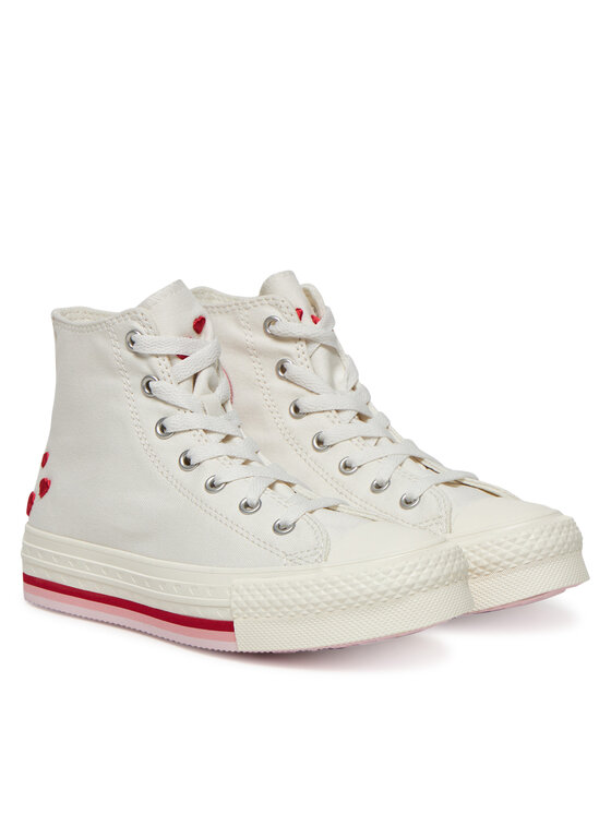 Тканевые кроссовки Chuck Taylor All Star Lift Valentine'S Day Platform A10716C Converse, бежевый — фото 2