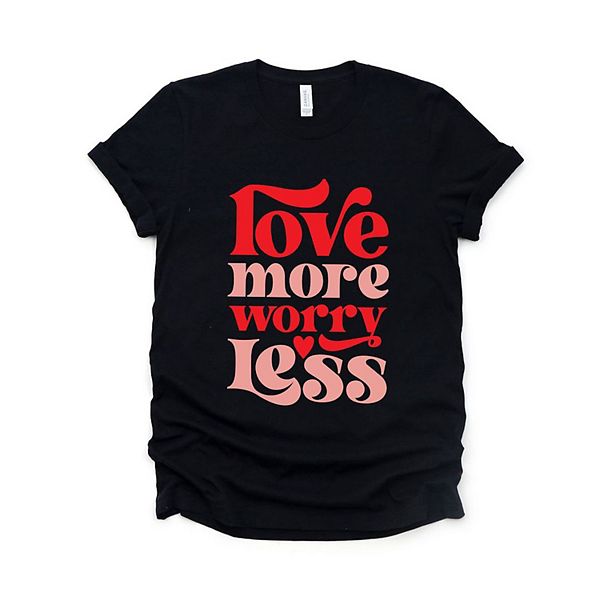 

Футболка с принтом Love more worry less Simply Sage Market, Black