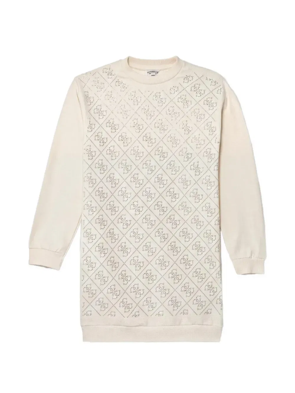 Платье, украшенное стразами Guess kids, бежевый
