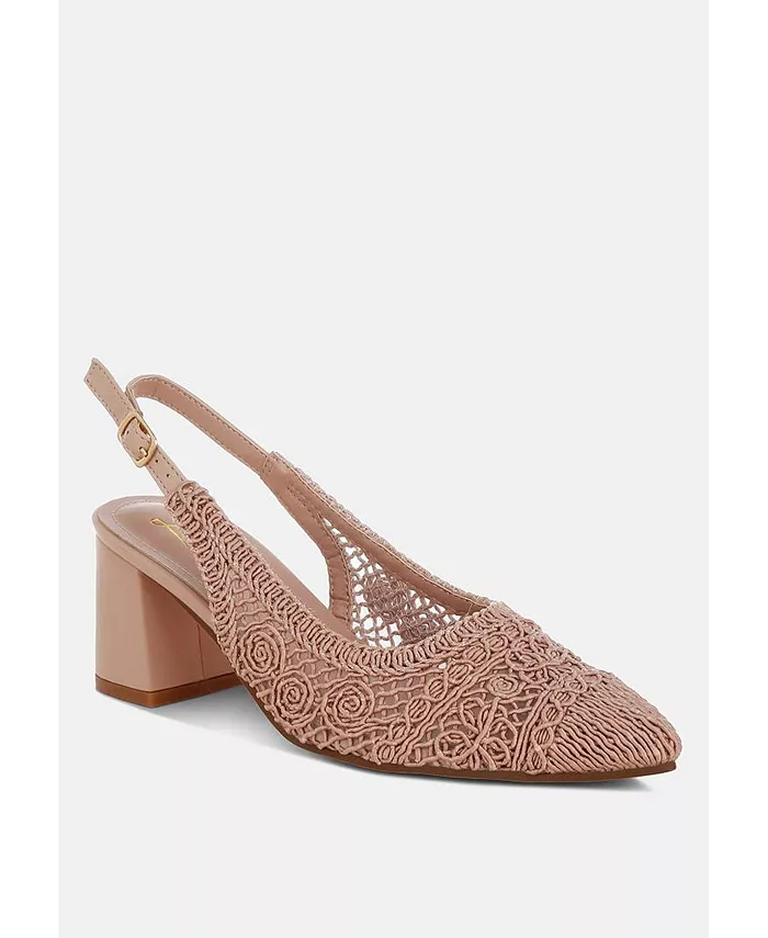 Женские босоножки Tolina Woven Design Slingback London Rag, розовый — фото 2