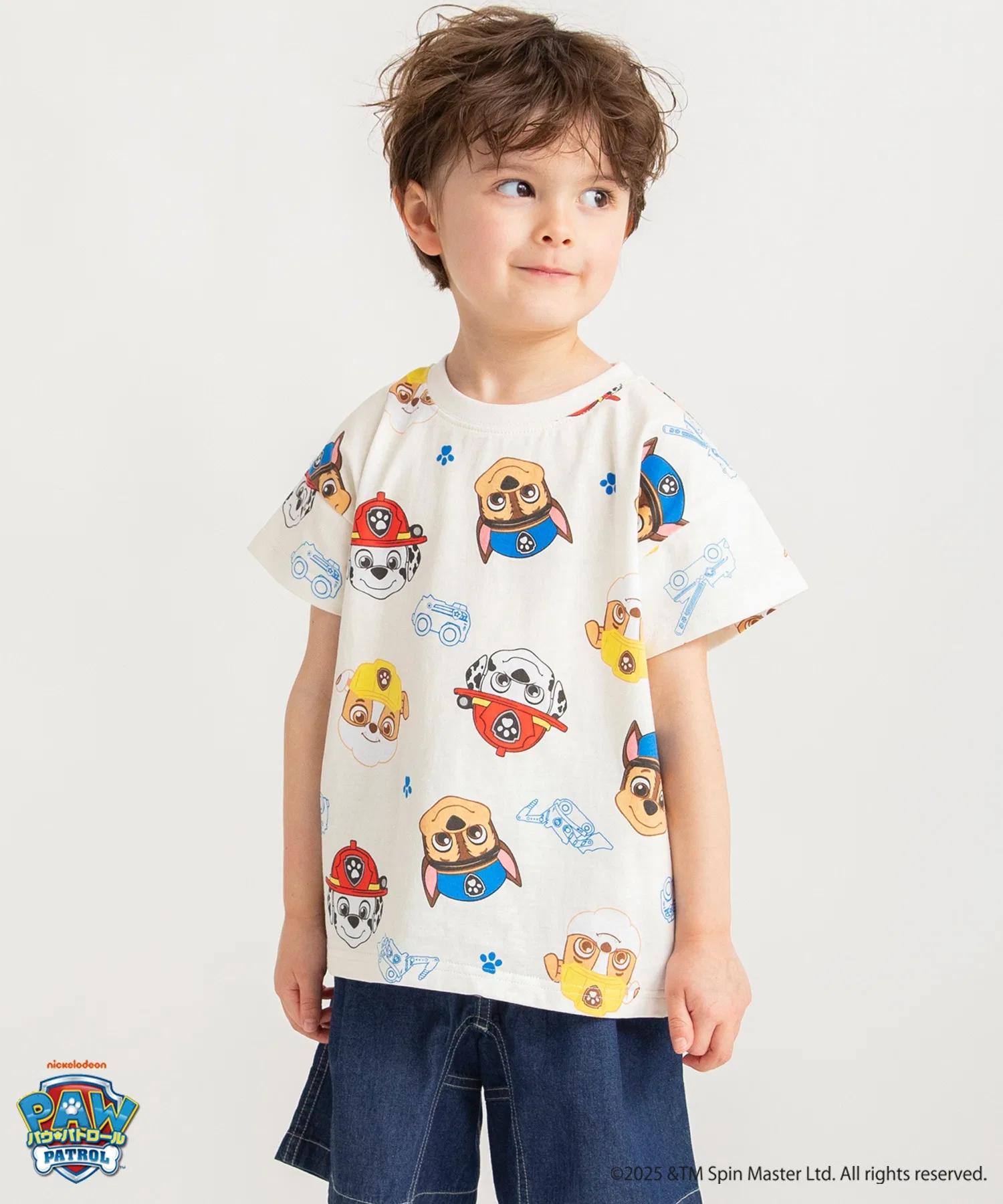 Детская футболка с принтом Paw Patrol branshes бежевый — фото 3