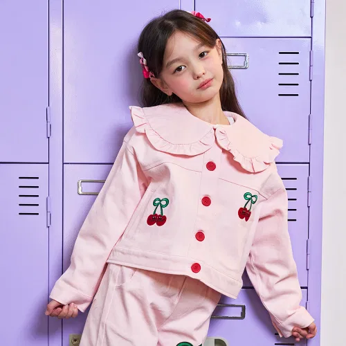 Куртка Cherry Stretch Cotton Jacket от MINIDOU, женская, розовая