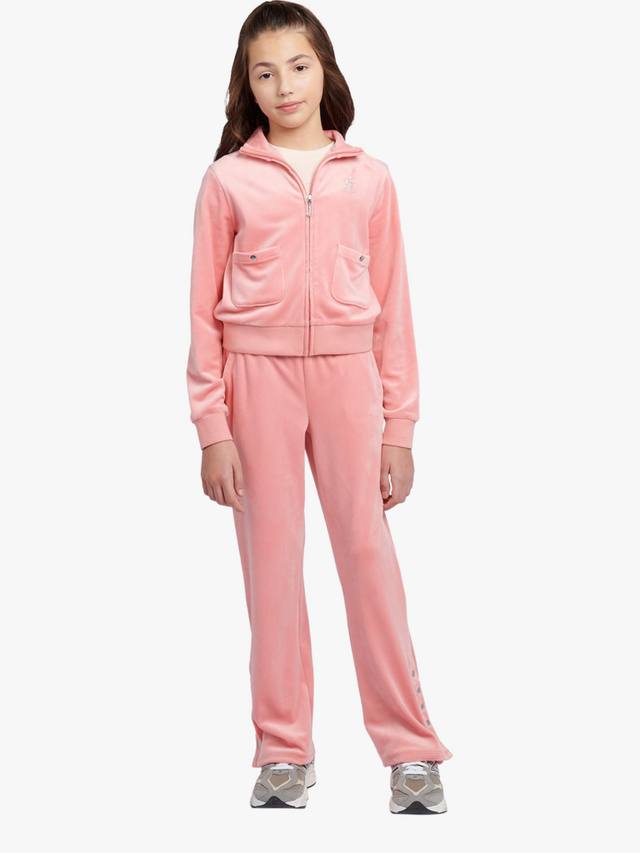 Детская велюровая куртка на молнии Juicy Couture, Peach Blossom — фото 2