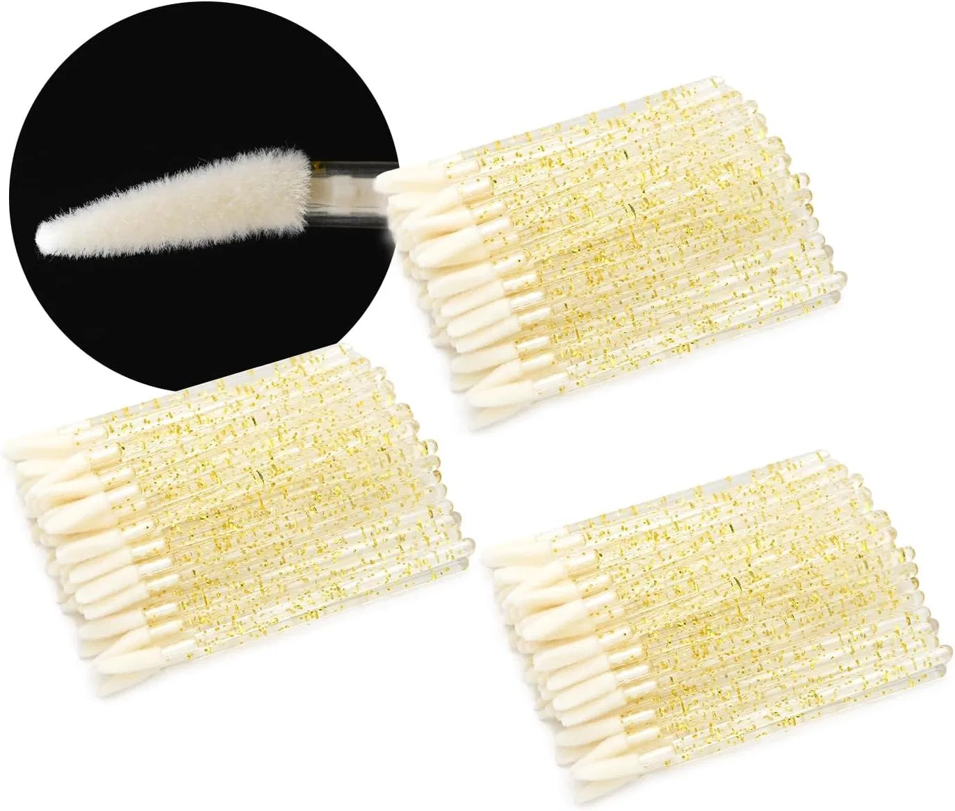 Кисть для губ Micro Lip Brush, полное покрытие, aoyiro, 3 пакета