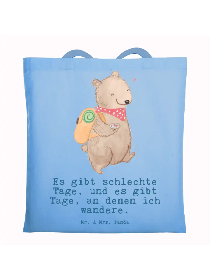 

Сумка для переноски Mr & Mrs Panda Bär Wandern, небесно-синий
