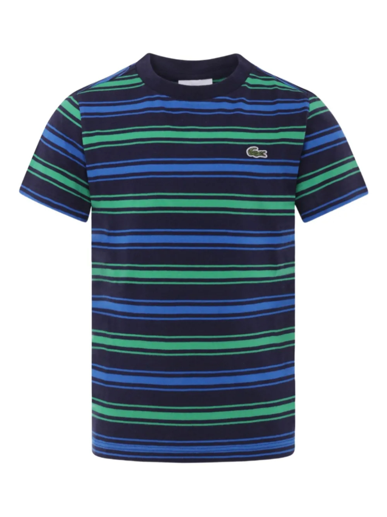 

Полосатая футболка Lacoste Kids, синий