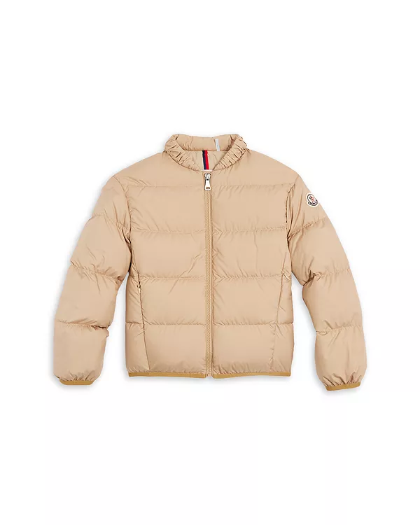 

Детская пуховая куртка-бомбер для девочек - для детей постарше Moncler, бежевый