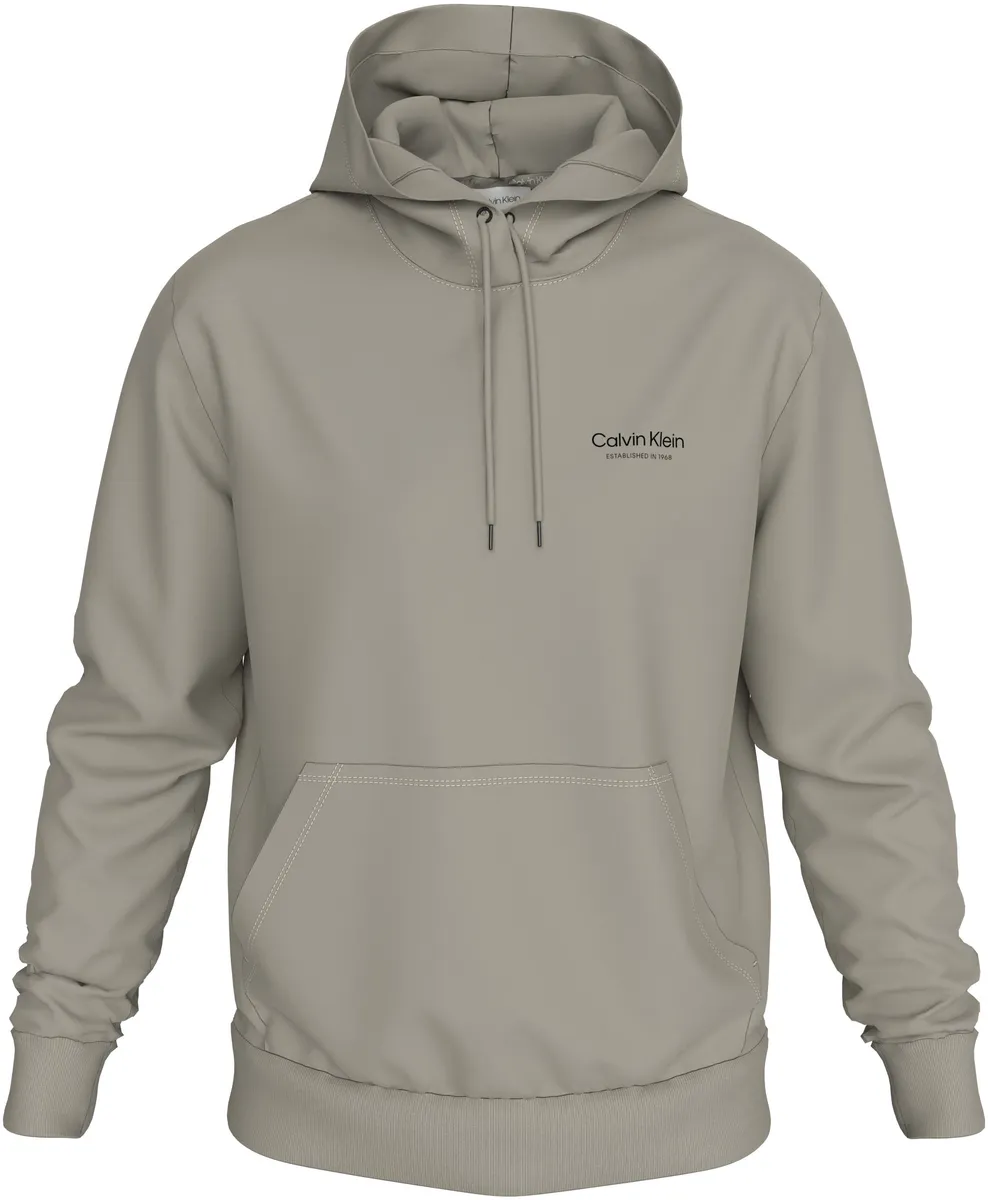 

Толстовка Calvin Klein Big&Tall с капюшоном "BT_MODERN PHOTO PRINT HOODIE", больших размеров с принтом логотипа, цвет London Fog