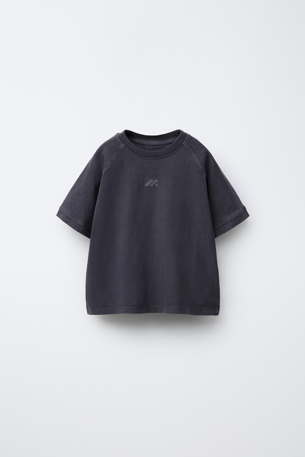 

Футболка с логотипом "краска для одежды" ZARA, темно-синий