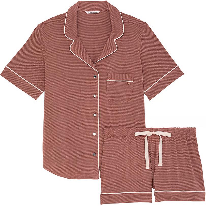 

Комплект пижамы Modal Short / V R L S Комплект пижамы Мужская Vintage Rose Victoria's Secret, VINTAGE ROSE LUREX STRIPE/Vintage Rose