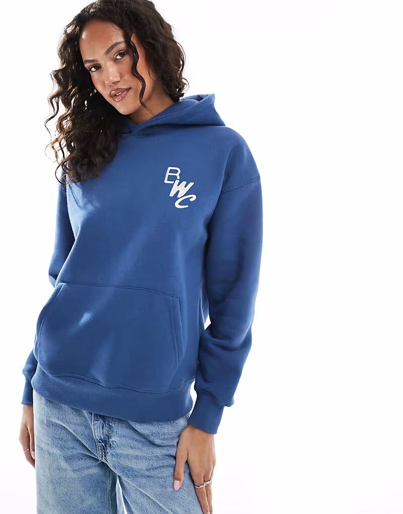 

Толстовка Cotton On из плюша премиум-класса для здорового образа жизни в темно-синем цвете Cotton:On