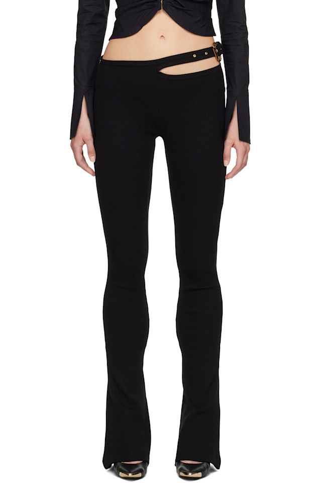 

Легинсы с поясом и расклешенным низом Versace Jeans Couture, черный