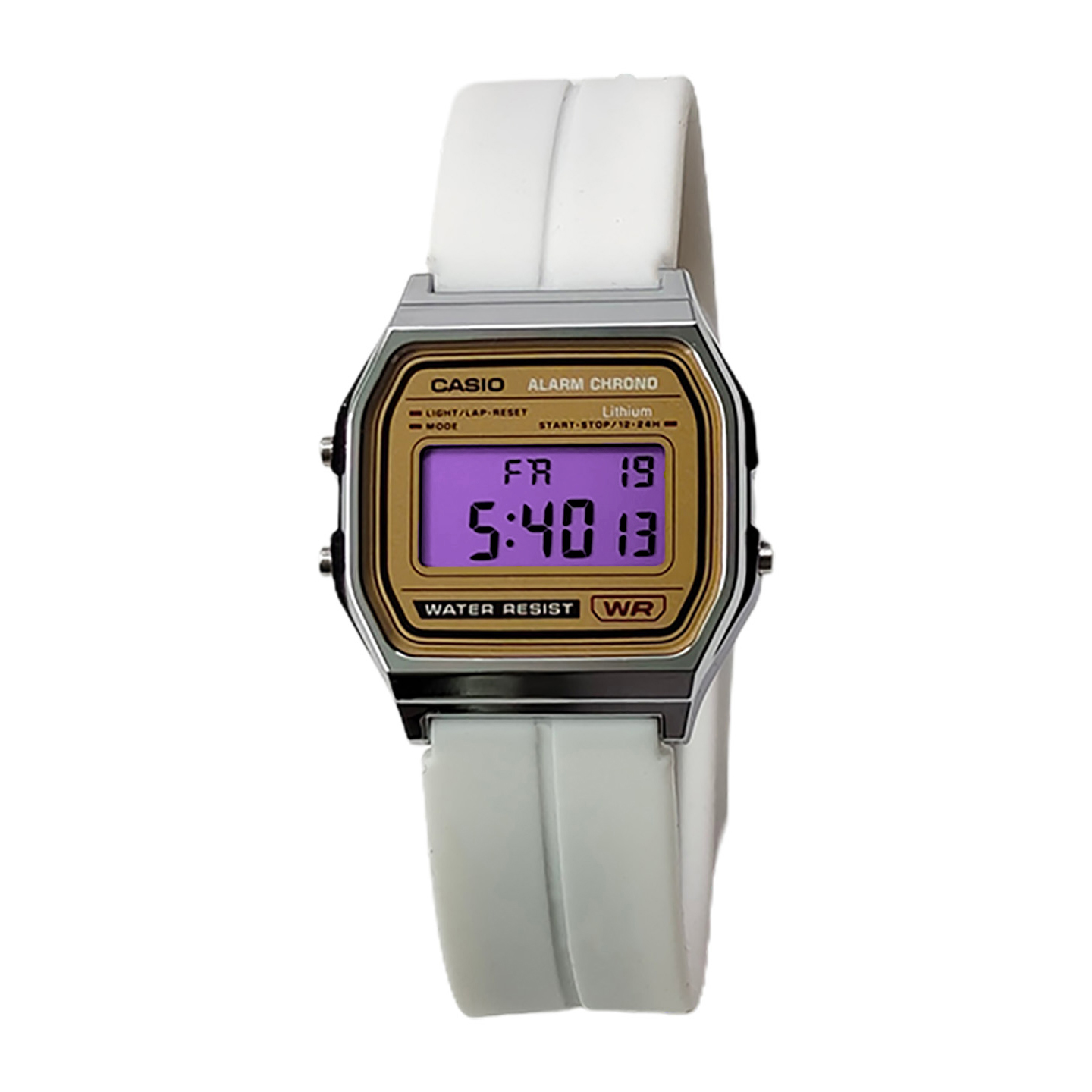

CASIO Часы Retrofit Series Electronic Movement Silicone Strap Watch Women's Watch Gold Dial