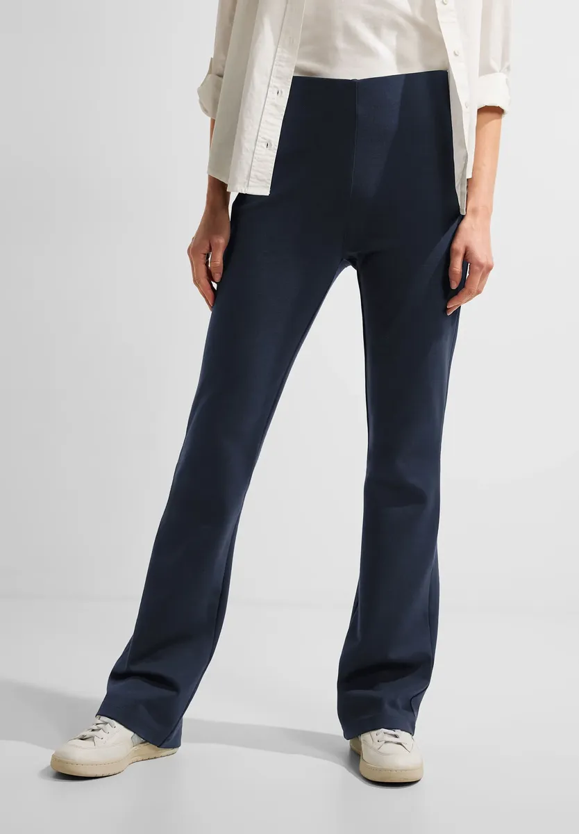 

Брюки Cecil Bootcut "женские брюки в стиле Bootcut Solid", форма штанин Bootcut, цвет Night Sky Blue