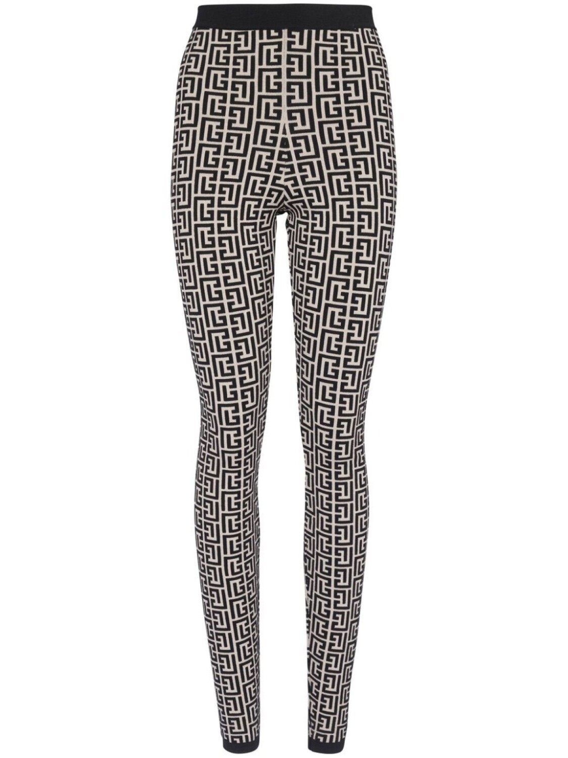 

Balmain monogram-print high-waisted leggings, черный