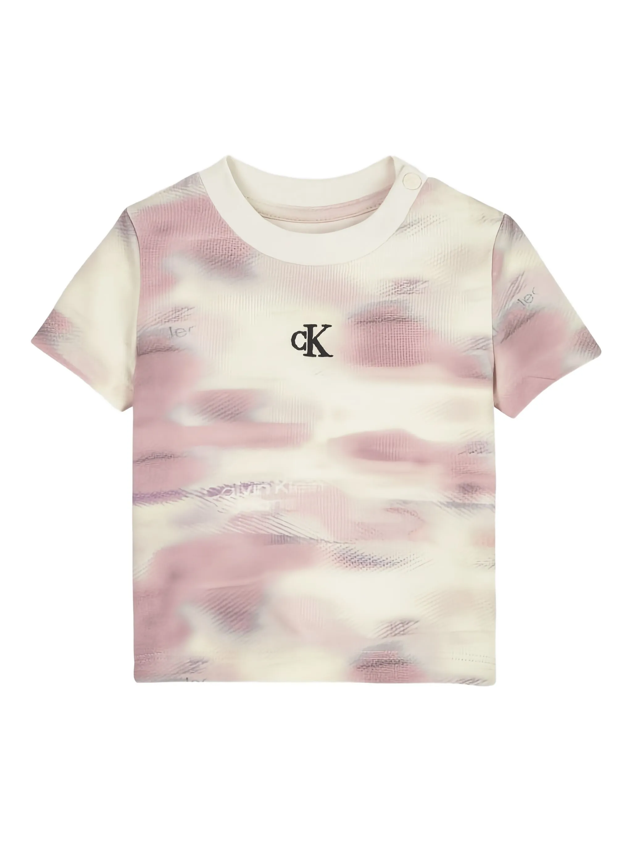 

Футболка с принтом тай-дай Calvin Klein Kids, кремовый