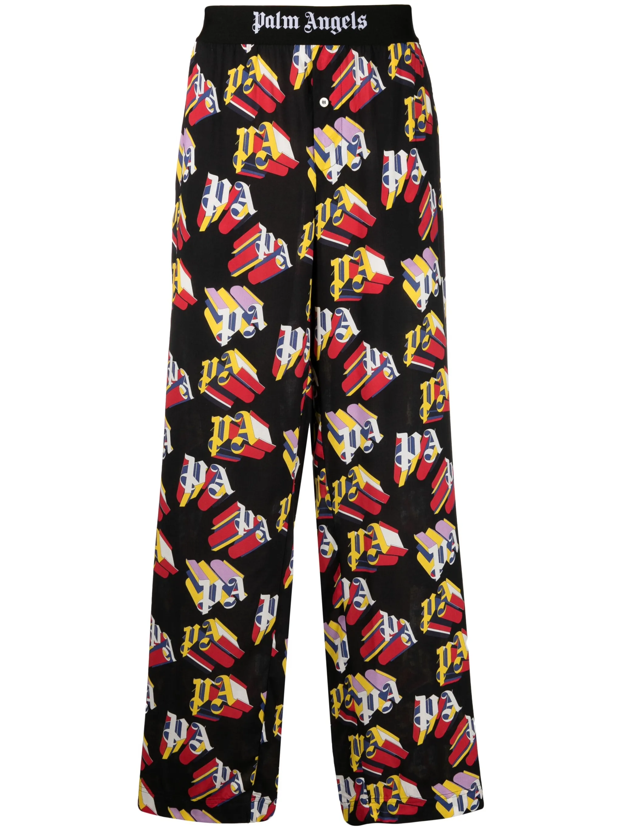 

Прямые брюки с логотипом Palm Angels, черный