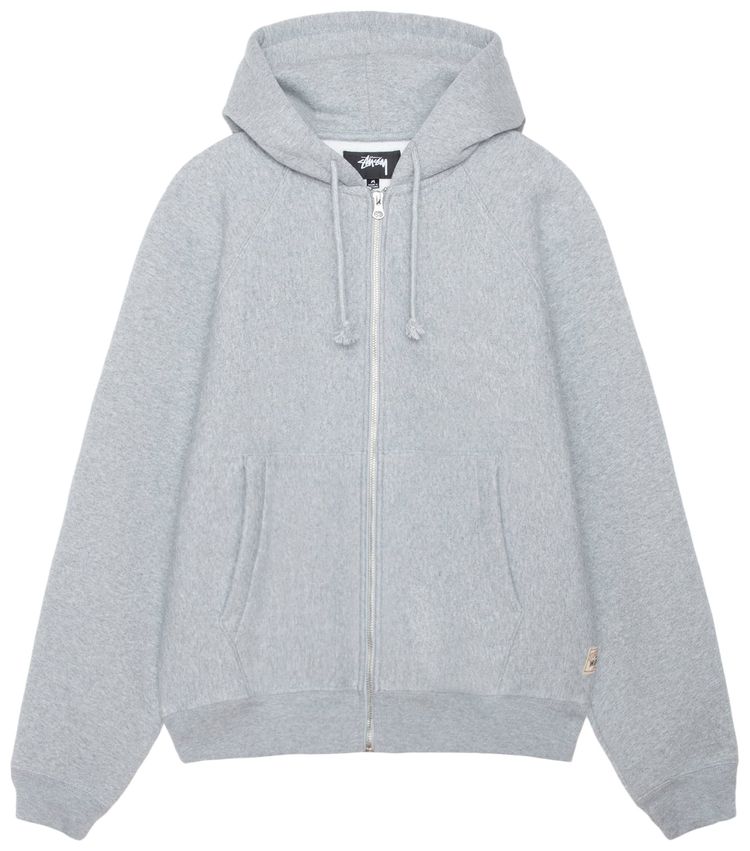 

Худи Stussy Raglan Zip Hoodie 'Grey Heather', серый