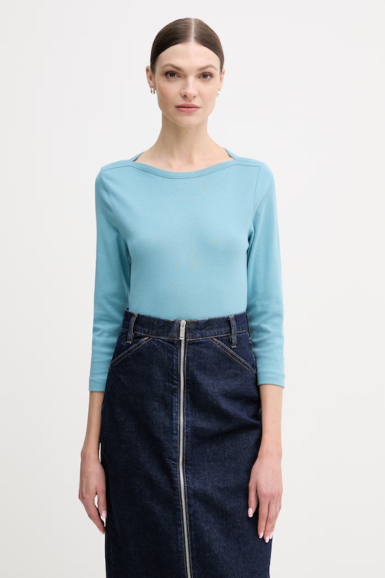 

Хлопковый лонгслив United Colors of Benetton, синий