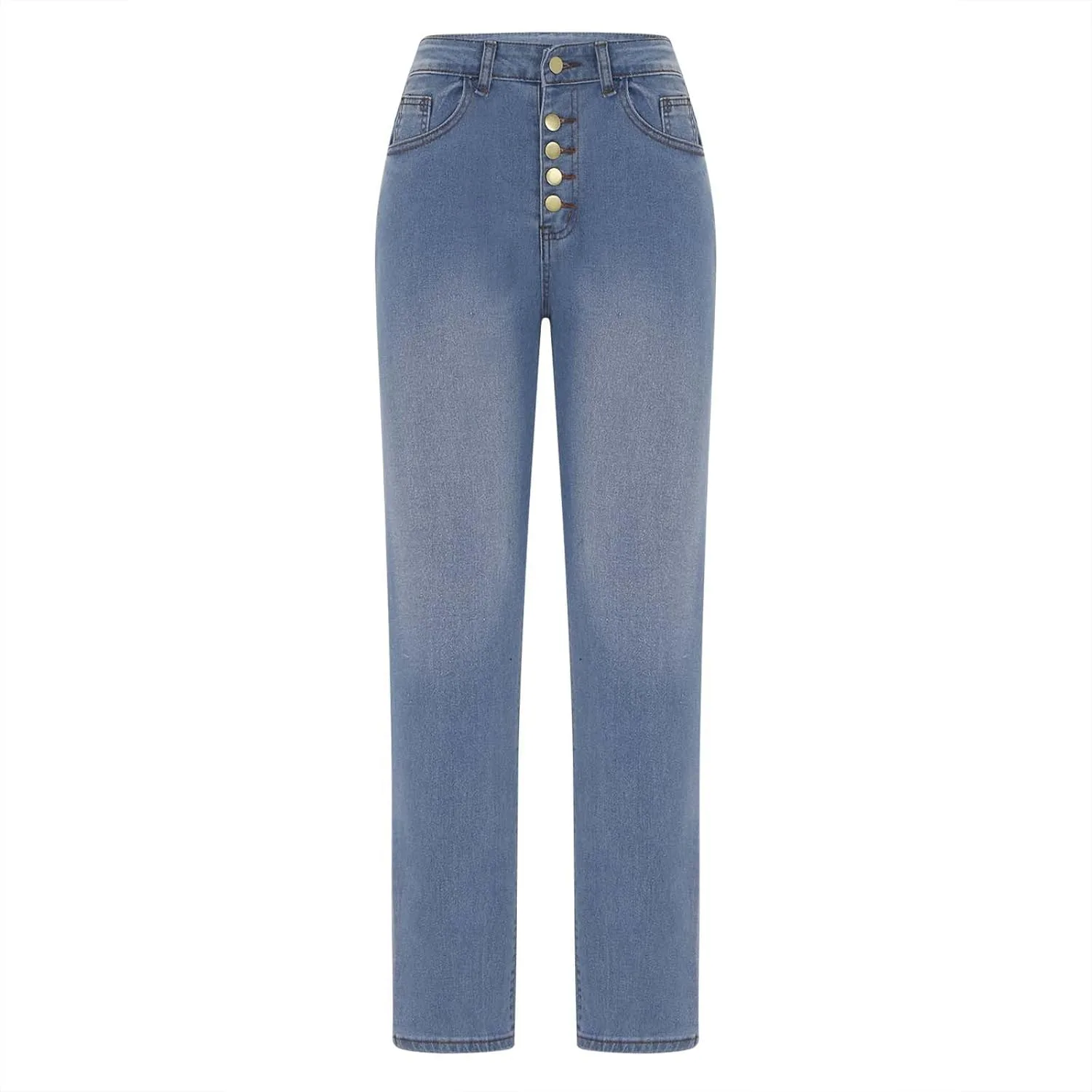 

Джинсы женские High Waisted Stretchy Straight Leg