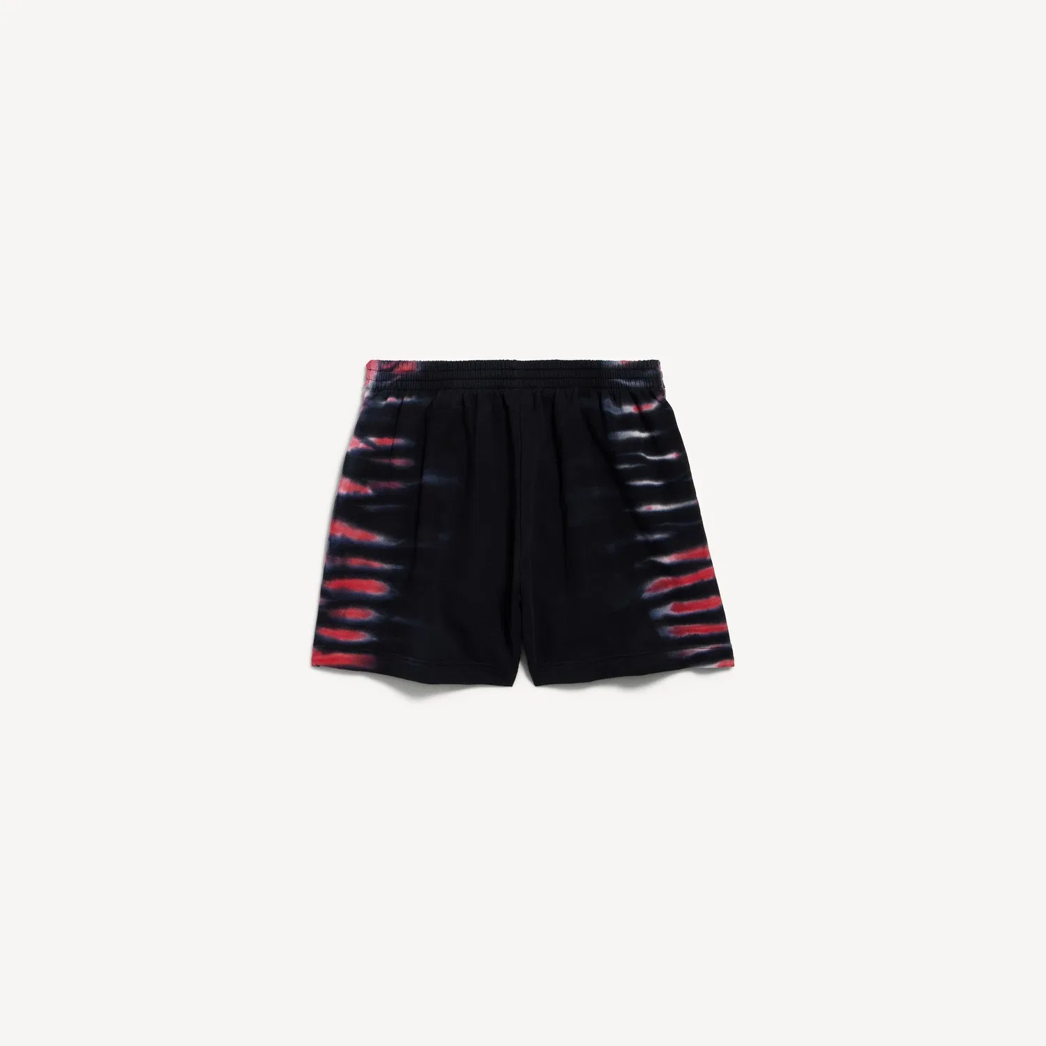 Мужские удлиненные шорты Regular Fit с эффектом тай-дай BALENCIAGA Extreme черного цвета, черный — фото 2