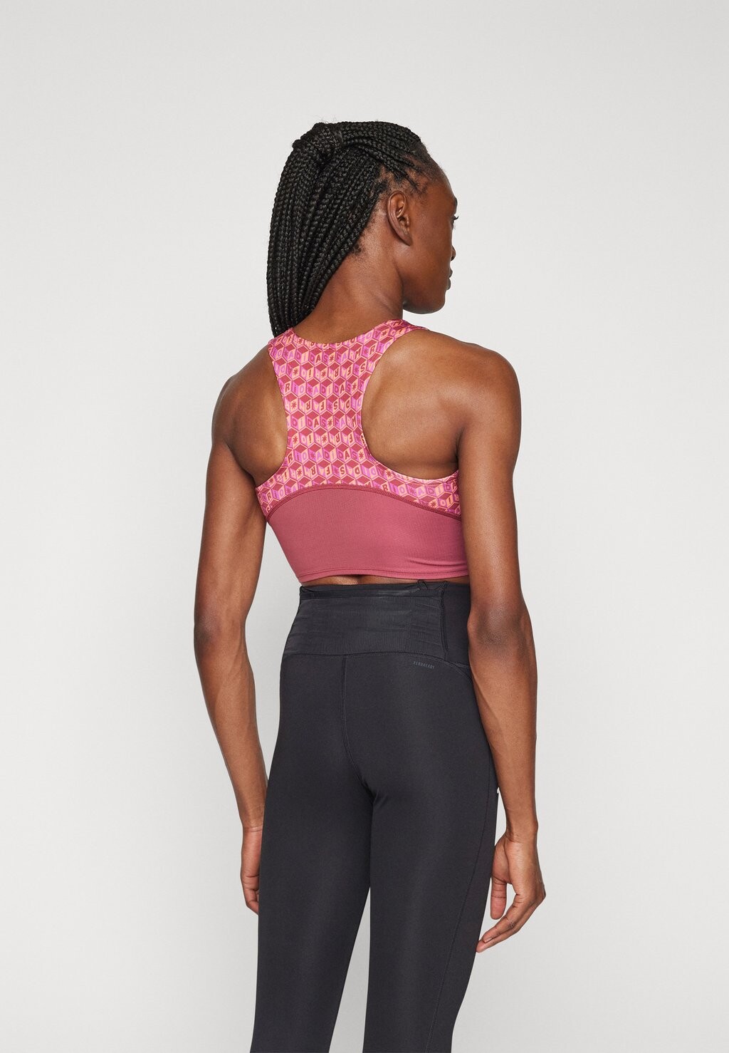 

Спортивный бюстгальтер для легких видов спорта Croptop adidas Performance, благородный бордовый