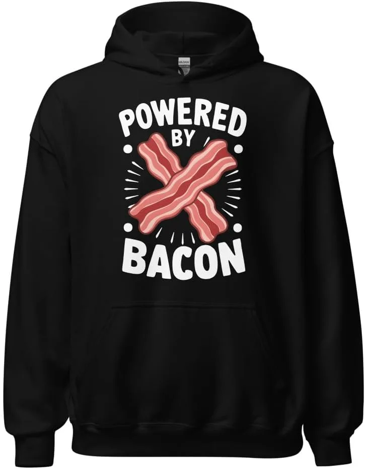 Generic Толстовка Funny Bacon Lovers Unisex, Powered By Bacon