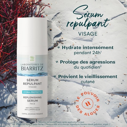 Сыворотка Laboratoires De Biarritz — Hydra-Protect Восстанавливающая для лица Органическая, 50 мл — фото 2