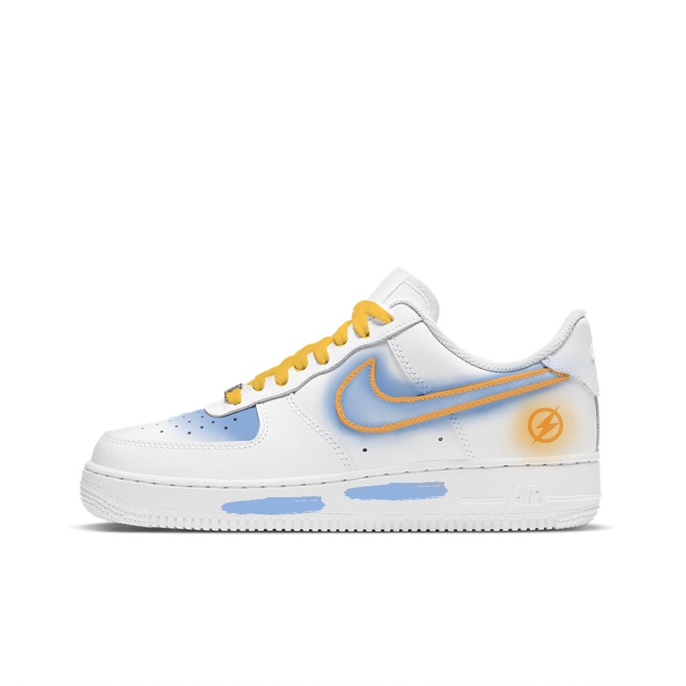 

Мужские кроссовки для скейтбординга Nike Air Force 1, White/Royal/Yellow
