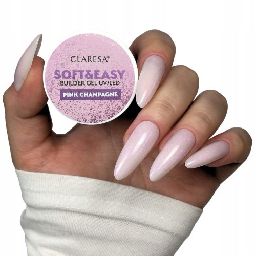 

Claresa Soft & Easy Builder Gel Гель для наращивания ногтей, розовый, шампанское, 45 г Puderek