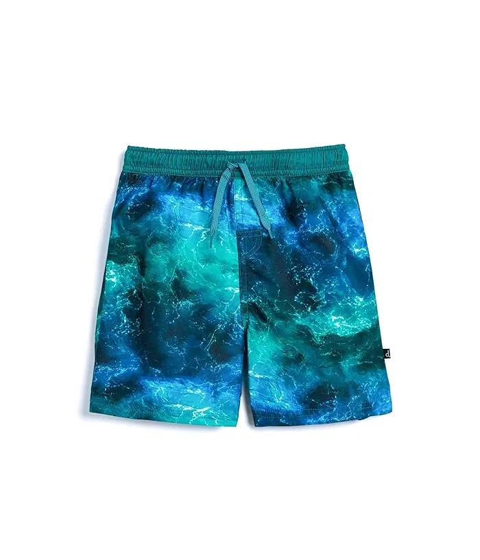 Плавки Waves Swim Trunks Deux par Deux, Blue Waves Print