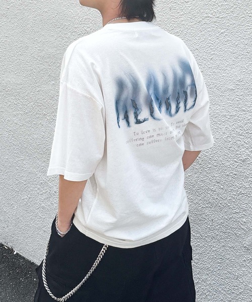 

Футболка свободного кроя с принтом на спине в гранж-стиле Y2K ILL'S, белый