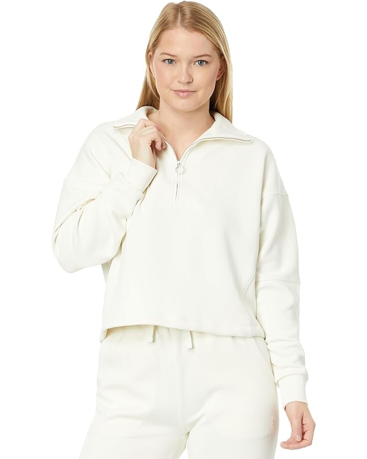 

Толстовка Sweaty Betty Sand Wash Funnel Neck Half Zip, цвет Studio White