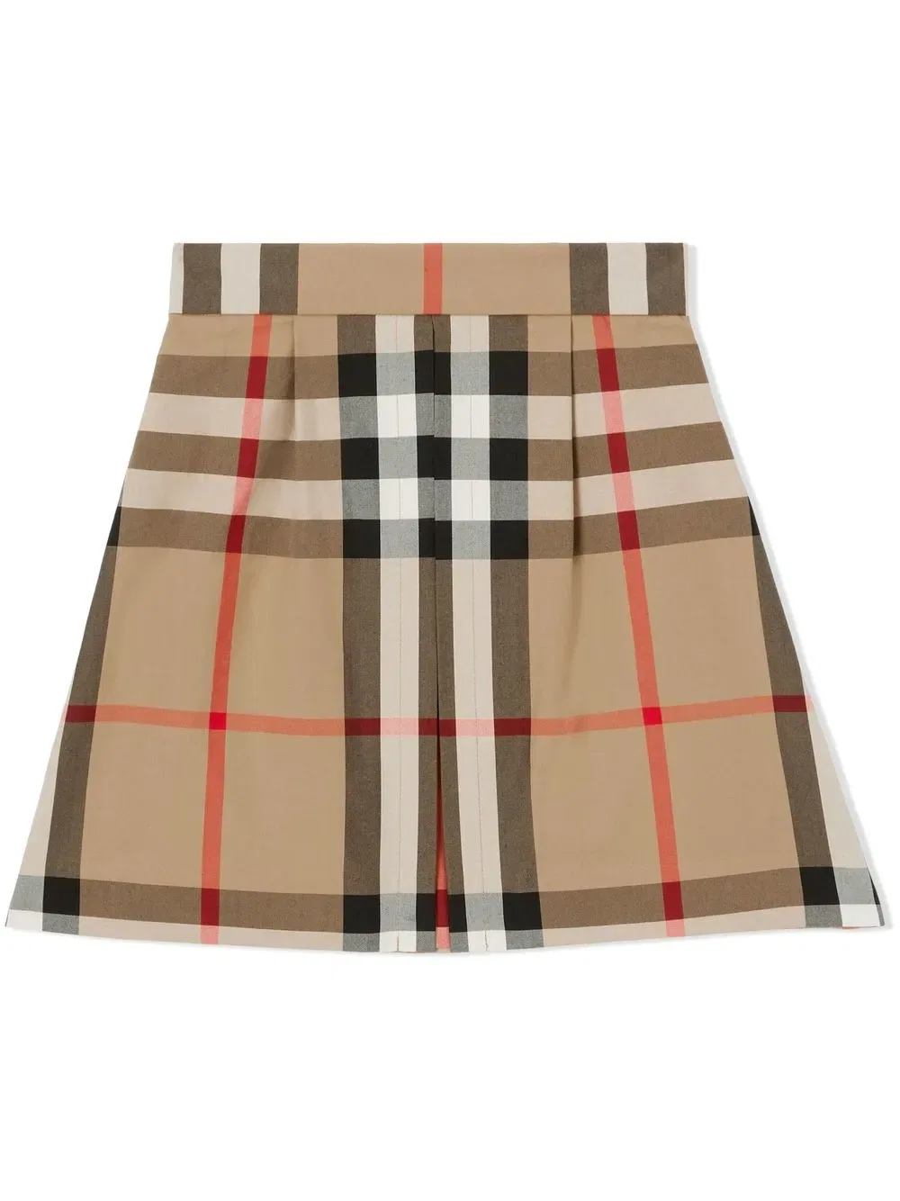 Винтажная клетчатая плиссированная юбка Burberry Kids, нейтральный