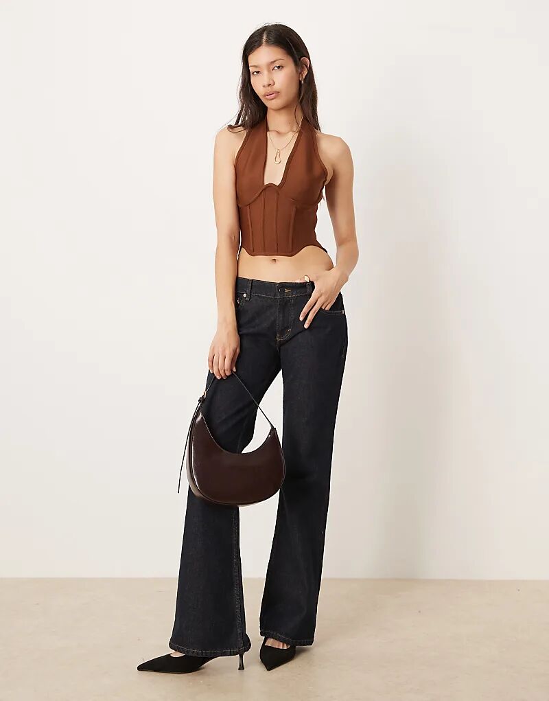 

Бандажная кофточка-халтер Amy Lynn коричневого цвета