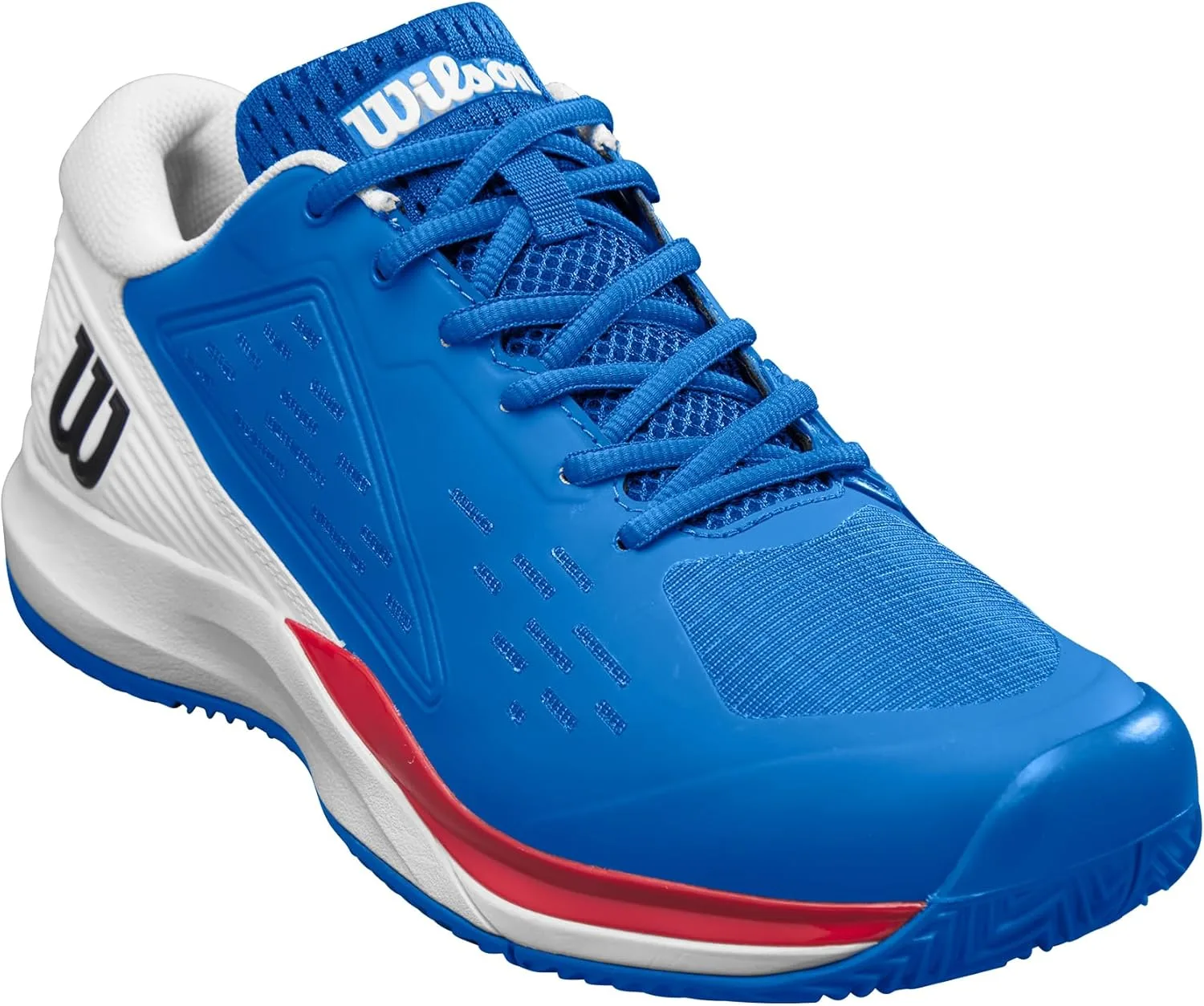 Мужские теннисные кроссовки Wilson Rush Pro Ace Clay, белый/красный/синий — фото 3