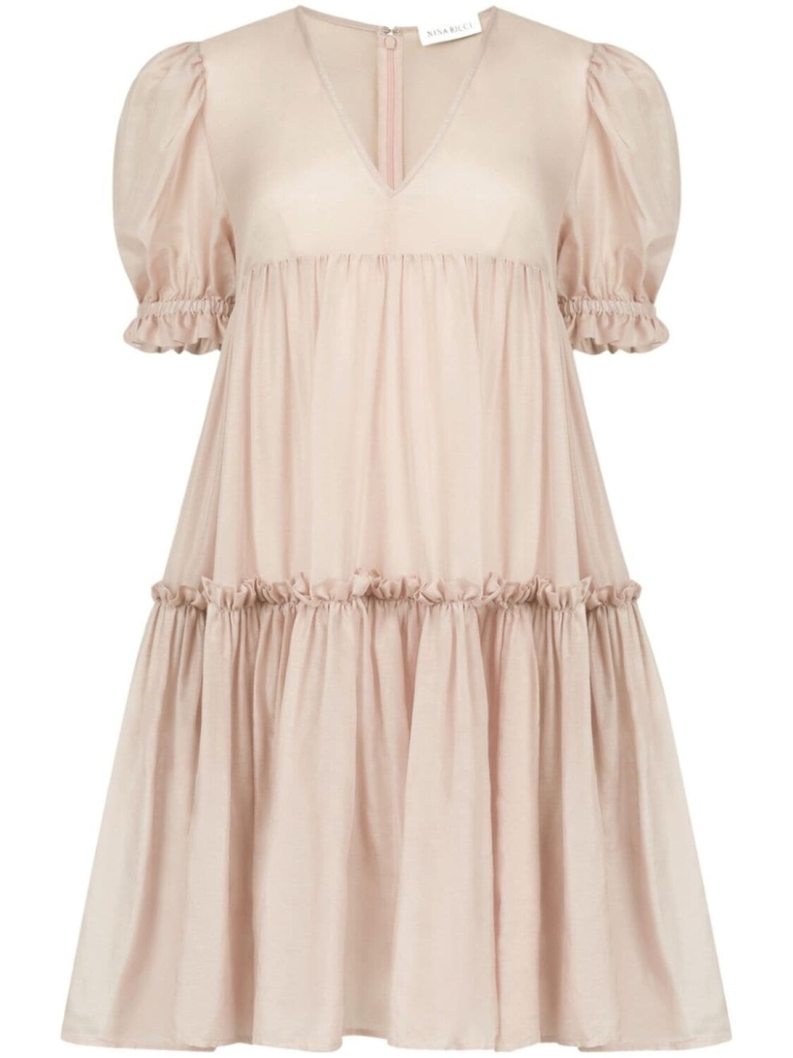 

Nina Ricci платье мини из смеси шелка и хлопка, розовый