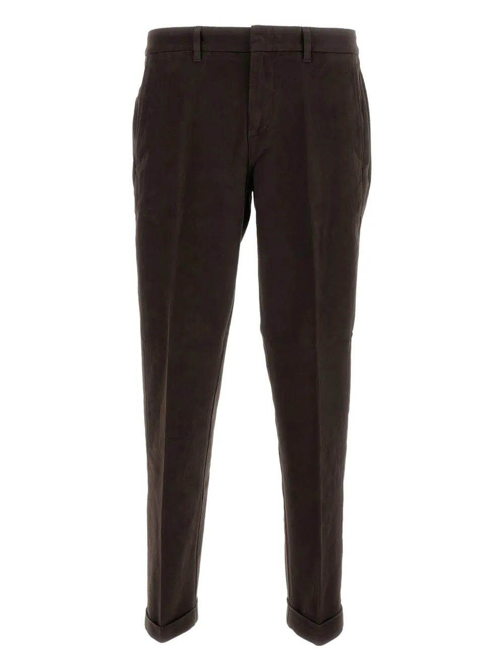 

Хлопковые брюки с манжетами Fay, коричневый