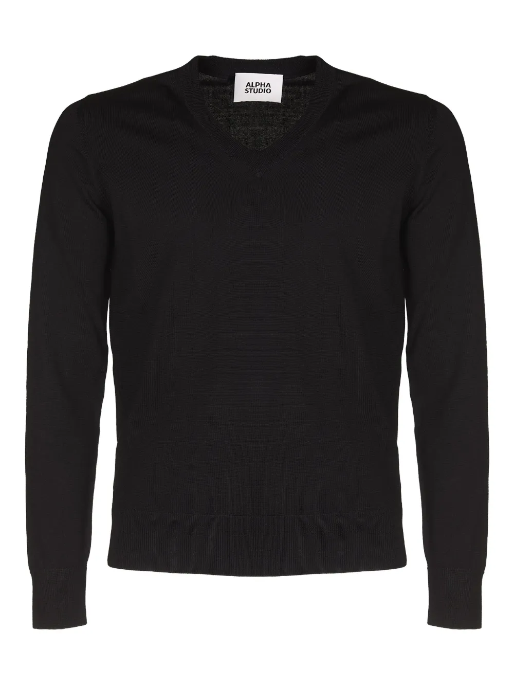 

Свитер с V-образным вырезом Alpha Studio, черный