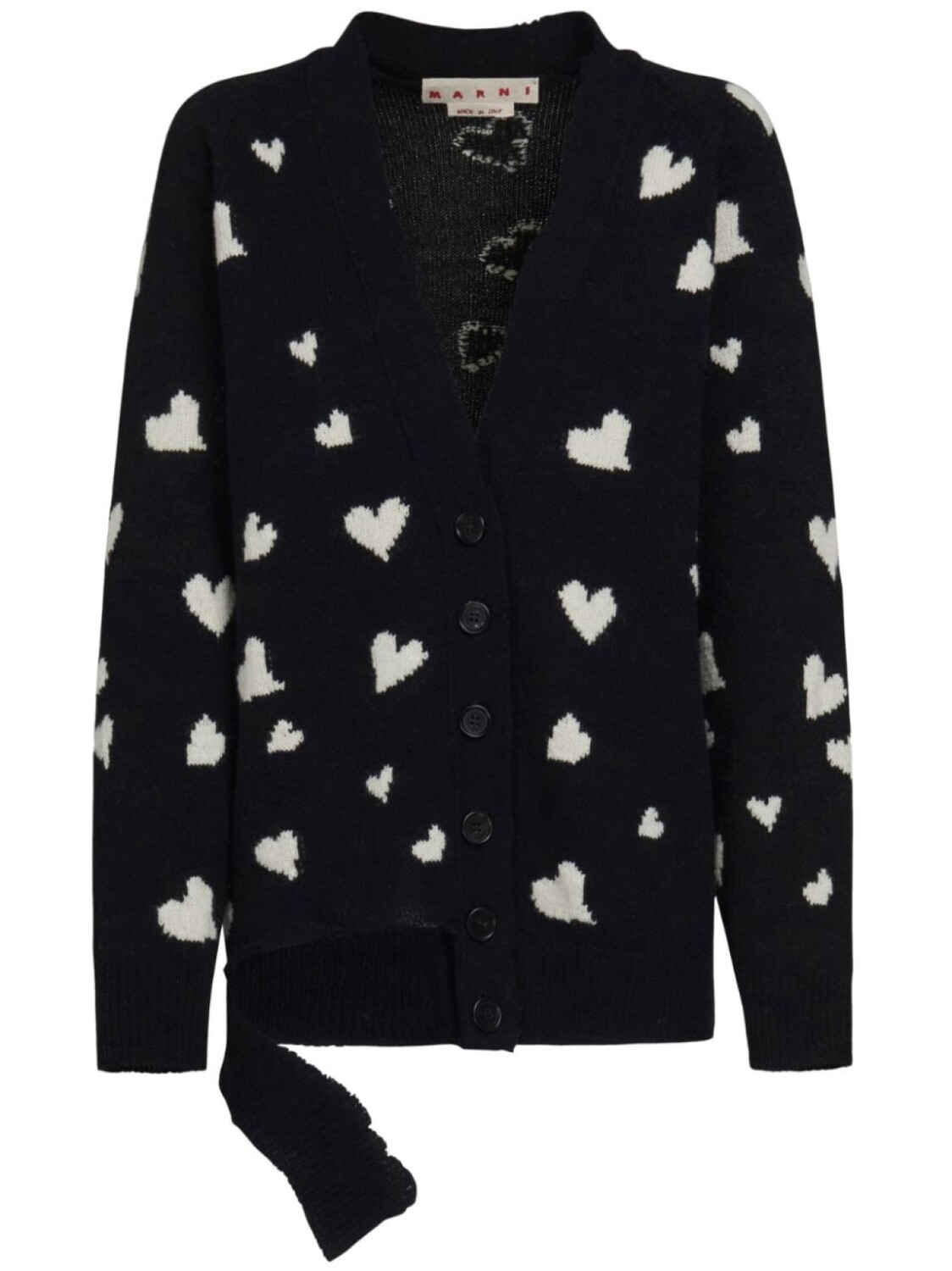 

Marni кардиган Bunch of Hearts, черный