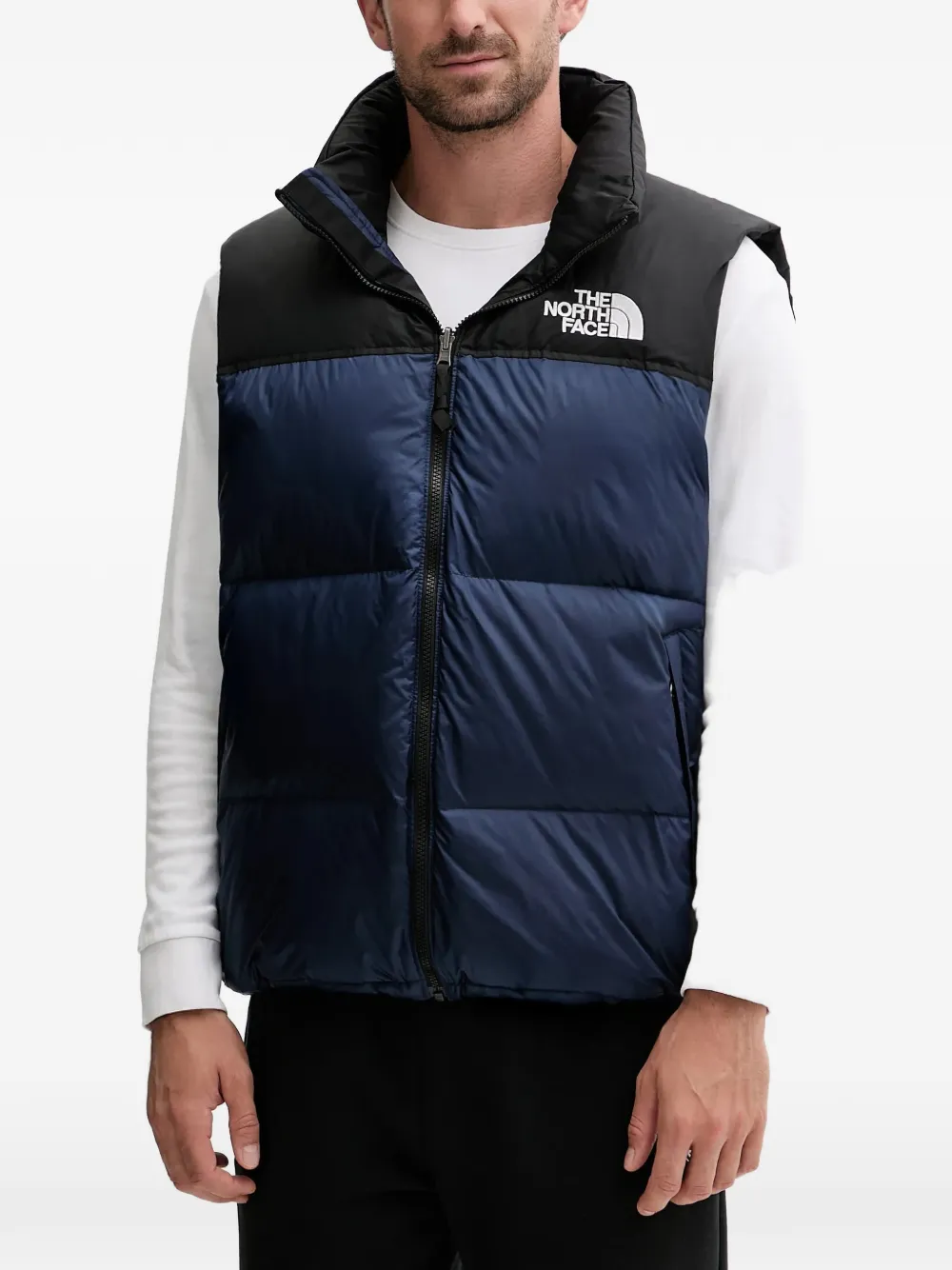 

Стеганый жилет с капюшоном Retro Nuptse The North Face, синий
