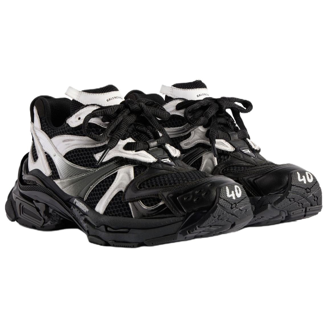 Кроссовки Runner2.0 Gradient Lines Low top Chunky женские Balenciaga, черный — фото 4