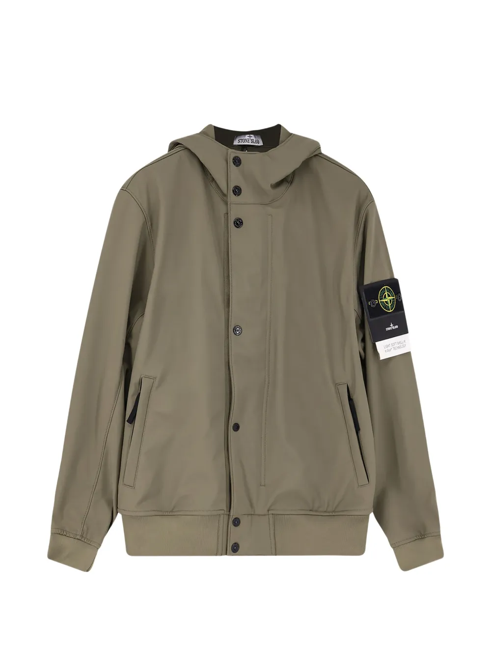 

Куртка с нашивкой-логотипом Stone Island, бежевый