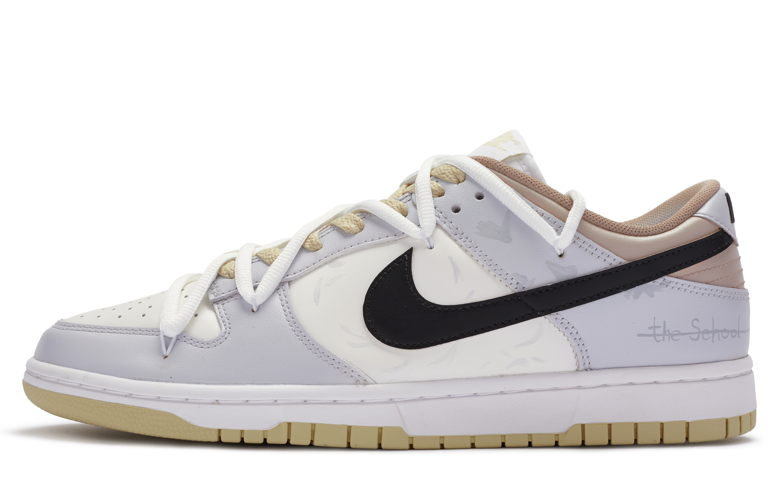 

Кроссовки Nike Dunk Skateboard Shoes Men Low-Top Grey/beige/yellow