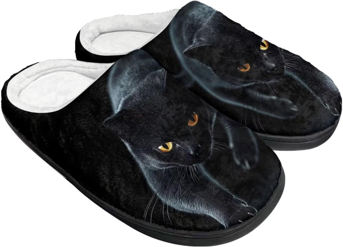 

Женские уютные пушистые тапочки унисекс с легким надеванием, повседневные домашние тапочки для спальни с противоскользящей подошвой для мужчин Tomeusey, черный