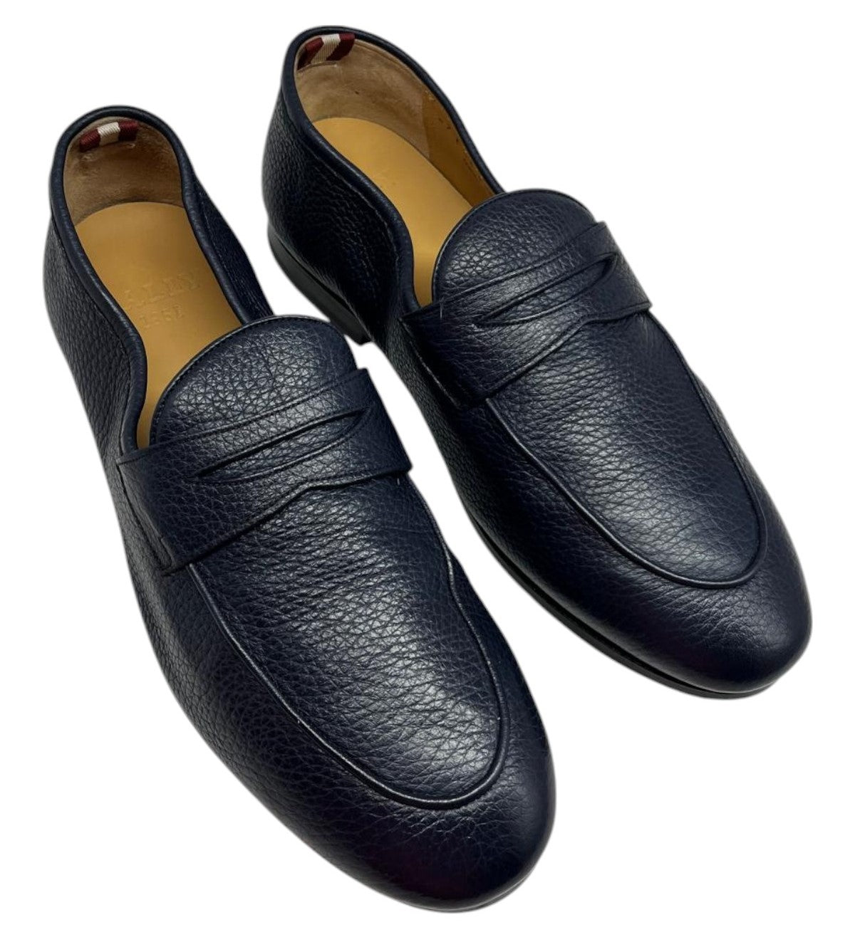 Мужские мокасины Bally Plumy 6300443 из зернистой телячьей кожи Midnight — фото 4
