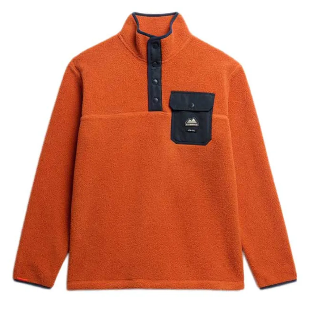 

Толстовка Superdry Fuji half zip, оранжевый