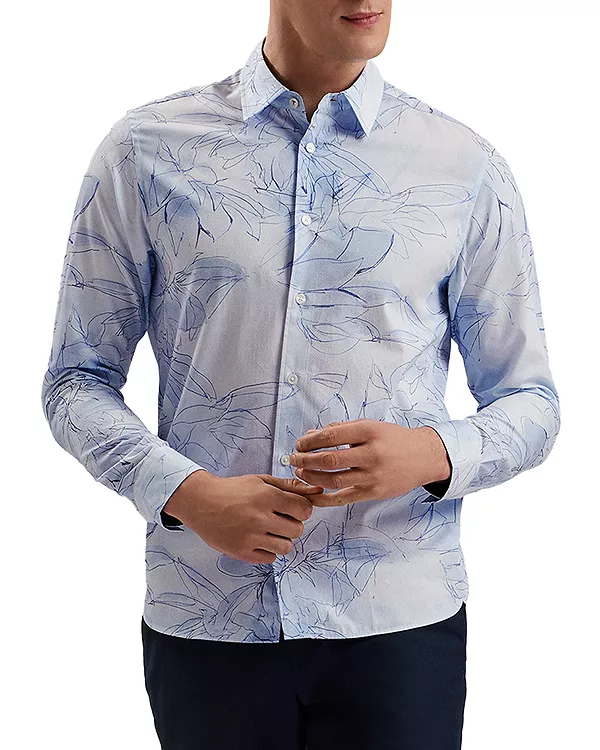 

Рубашка Walesby стандартного кроя с цветочным принтом Ted Baker, синий